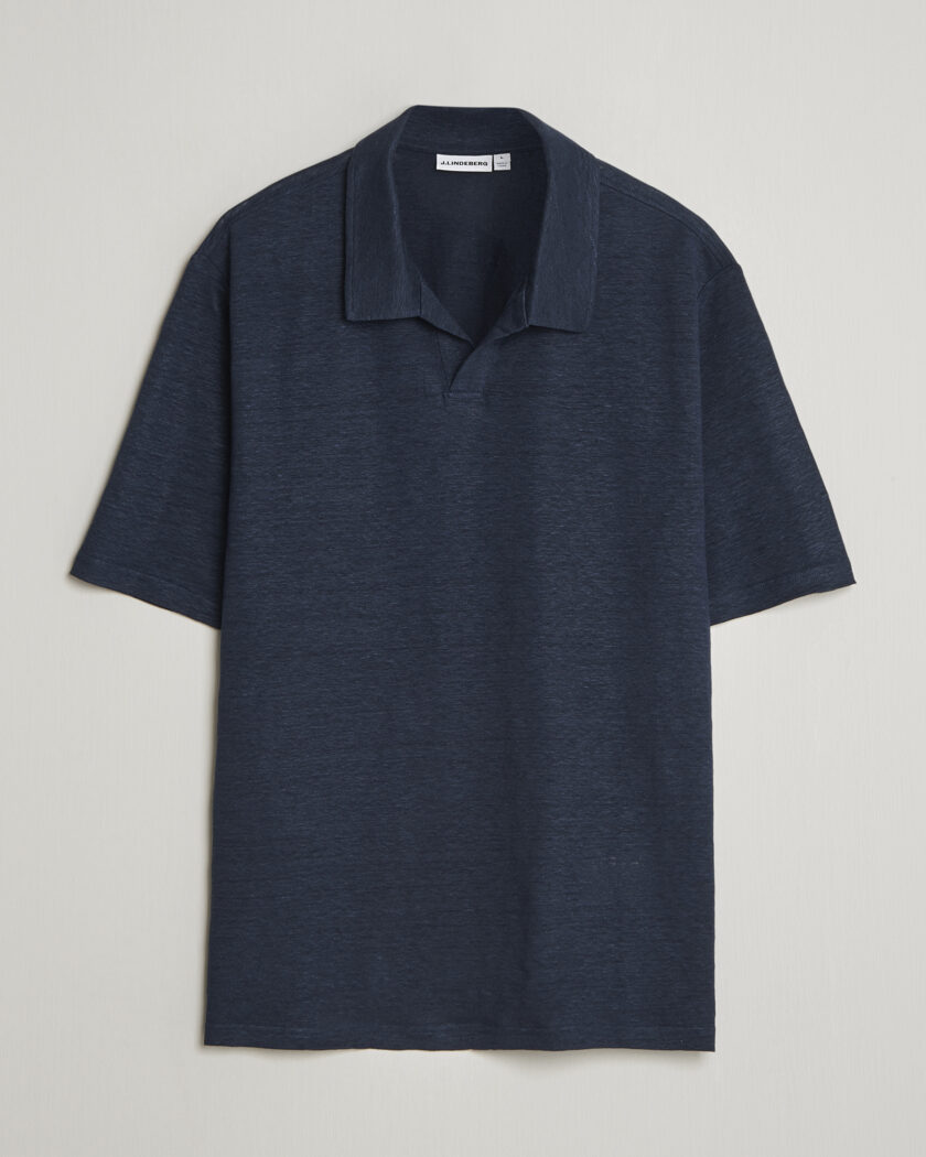 J.Lindeberg Roy Linen Polo JL Navy – Blu