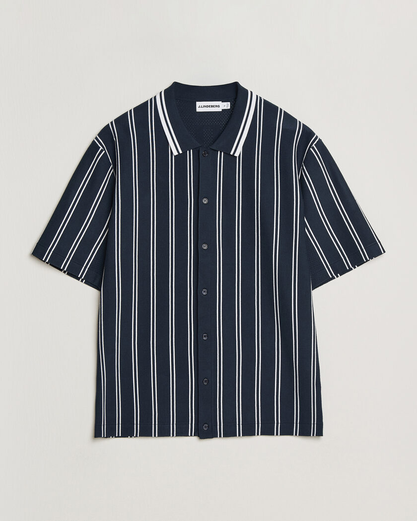 J.Lindeberg Rue Knit Short Sleeve Shirt JL Navy – Blu