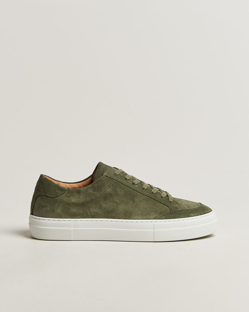 J.Lindeberg Art Signature Suede Sneaker Kalamata – Verde