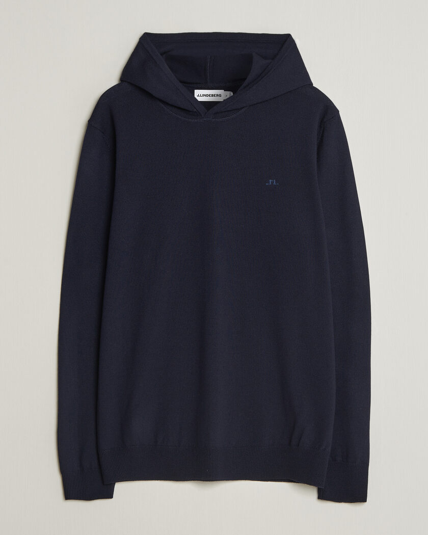 J.Lindeberg Karl Merino Hoodie JL Navy – Blu
