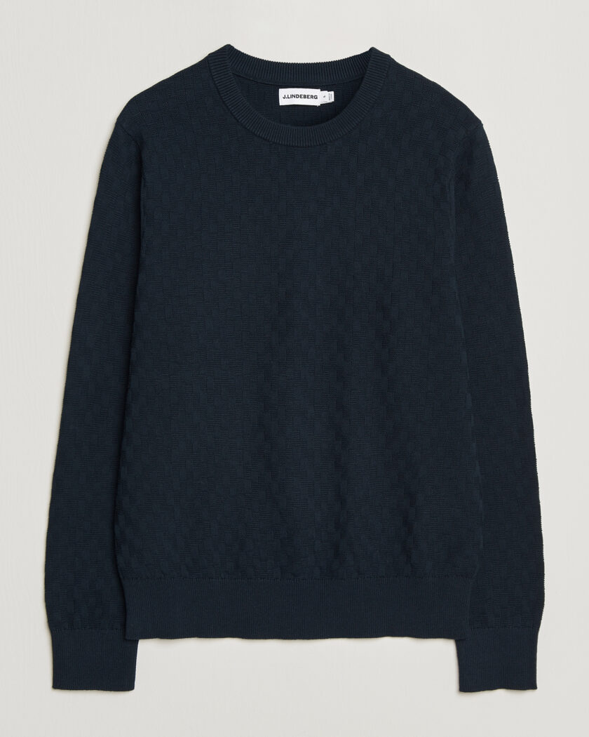 J.Lindeberg Arthur Knit Cotton Sweater JL Navy – Blu