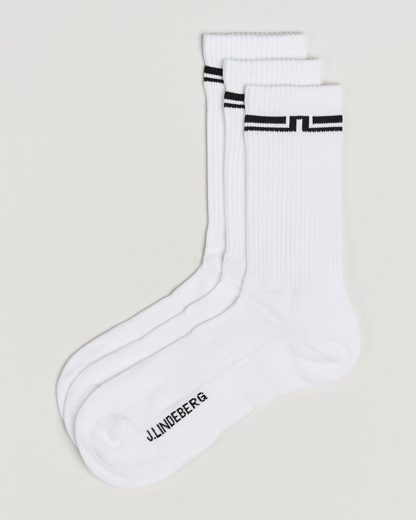 J.Lindeberg Johnson 3-Pack Socks White – Bianco