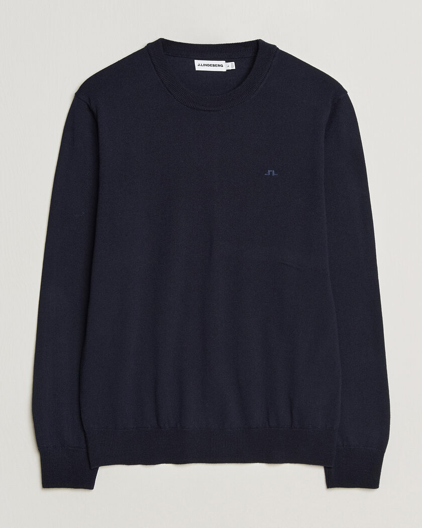 J.Lindeberg Keane Merino Crew Neck Pullover JL Navy – Blu