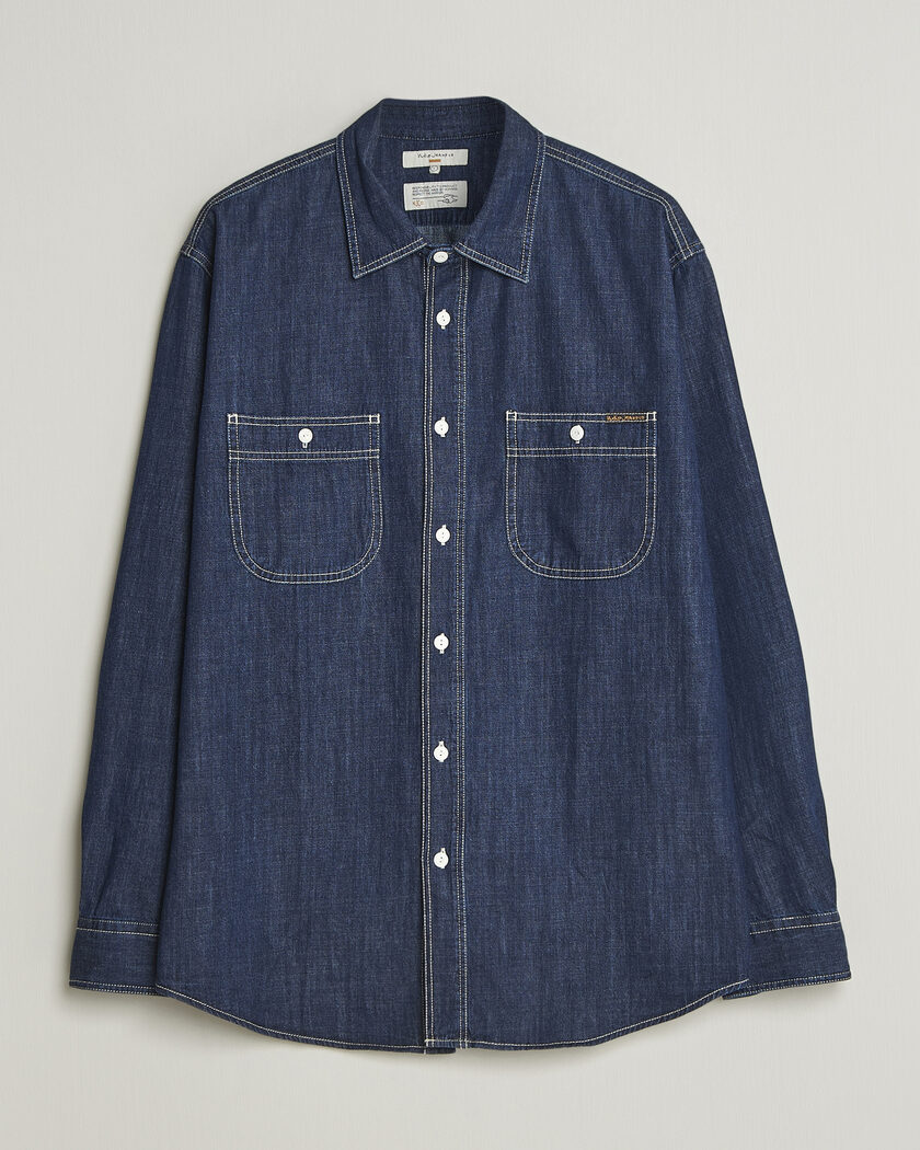 Nudie Jeans Julian Denim Shirt Rinsed – Blu