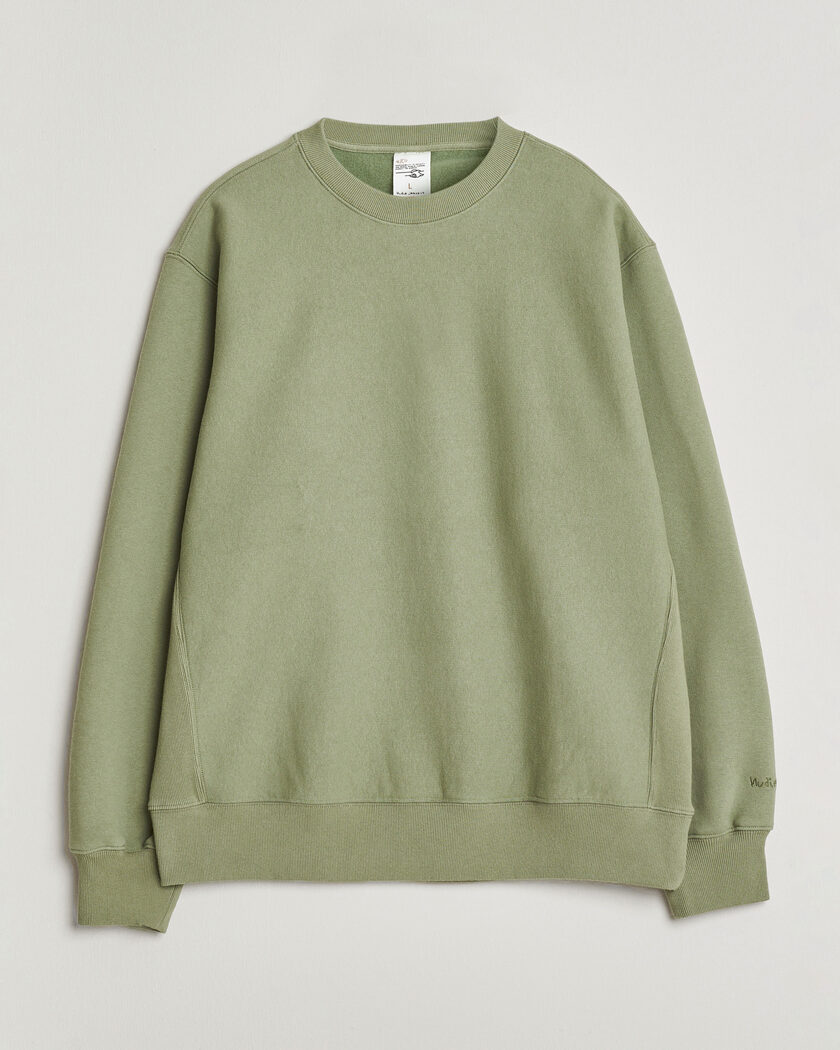Nudie Jeans Hasse Crew Neck Sweatshirt Green – Verde