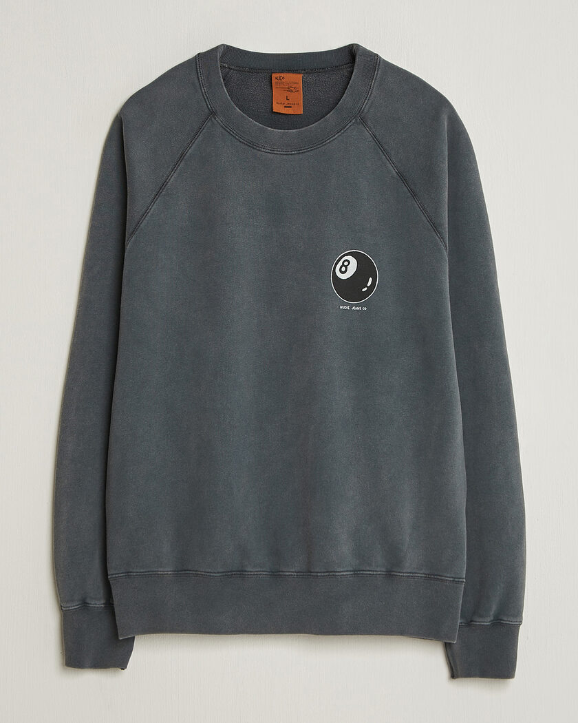 Nudie Jeans Palle Printed Crew Neck Sweatshirt Antracite – Grigio