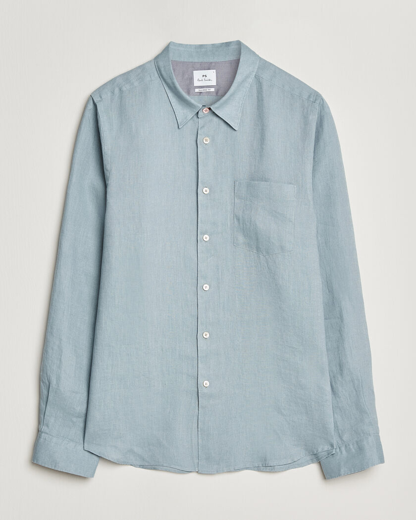  PS Paul Smith Tailored Fit Linen Shirt Light Blue – Blu
