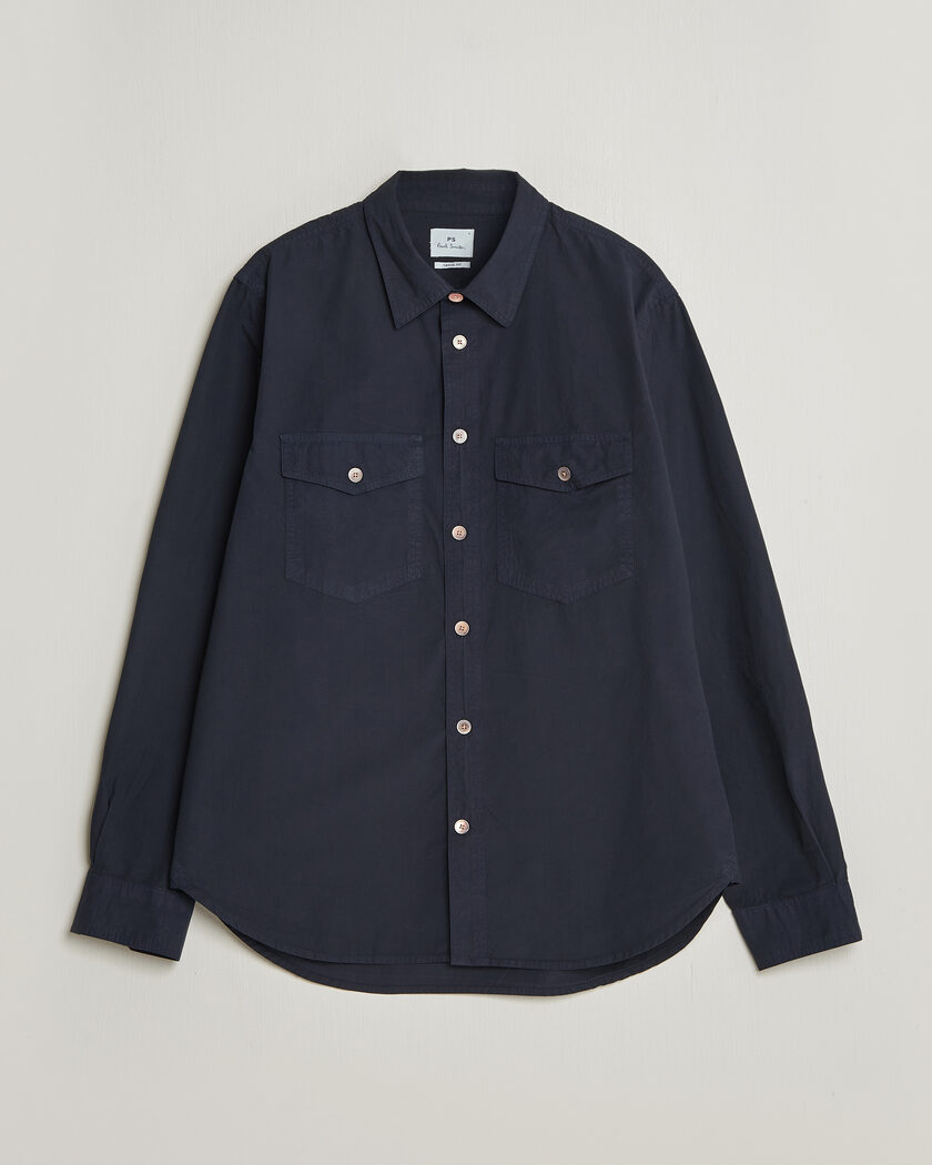 PS Paul Smith Cotton Pocket Overshirt Navy – Blu