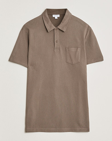 Sunspel Riviera Polo Shirt Dark Cedar – Marrone