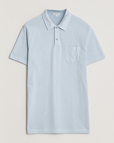 Sunspel Riviera Polo Shirt Pastel Blue – Blu