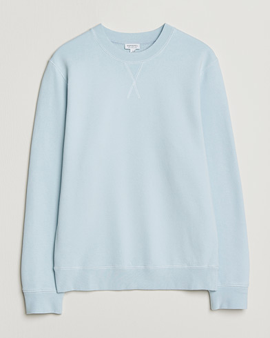 Sunspel Loopback Sweatshirt Pastel Blue – Blu