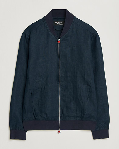 Kiton Unlined Linen Bomber Jacket Navy – Blu