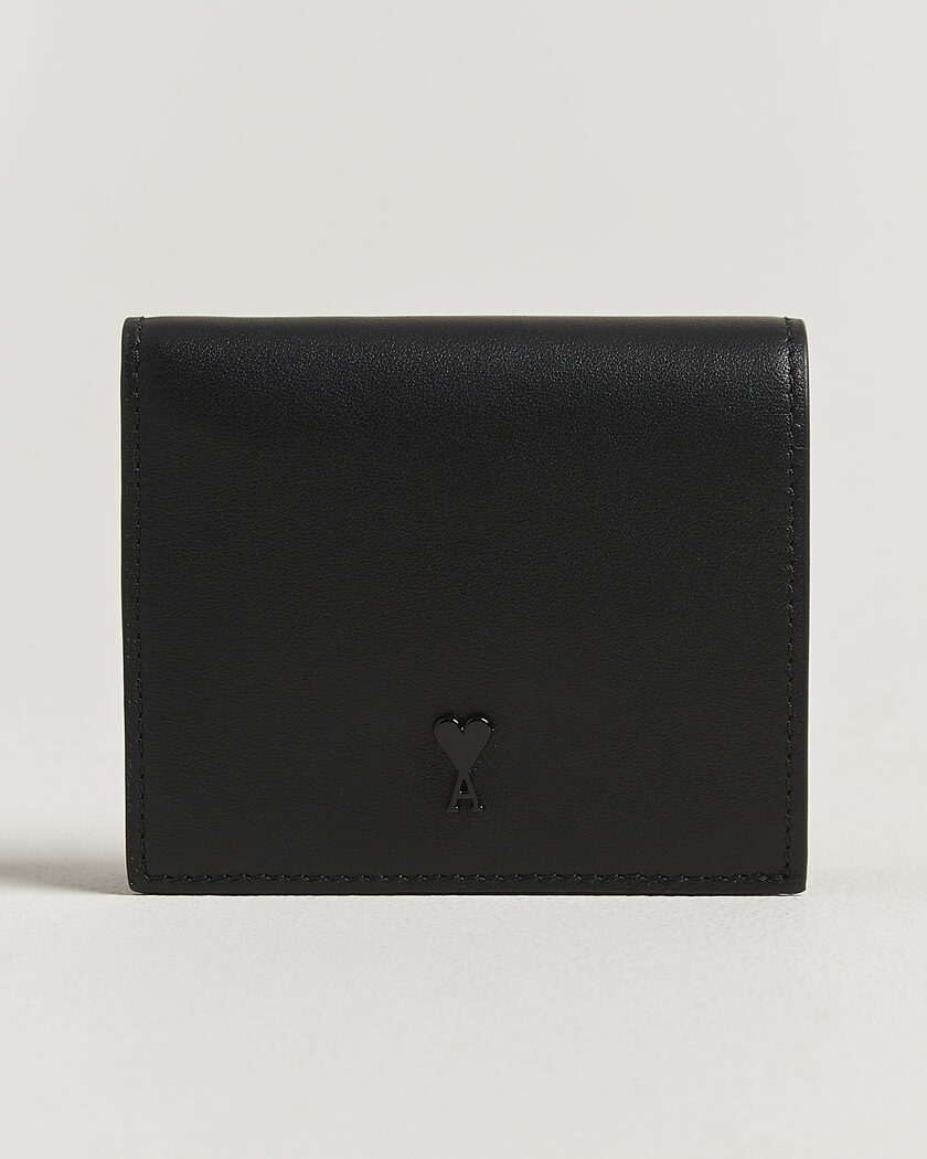 AMI Tonal Heart Logo Wallet Black – Nero