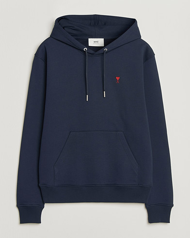 AMI Heart Logo Hoodie Navy – Blu