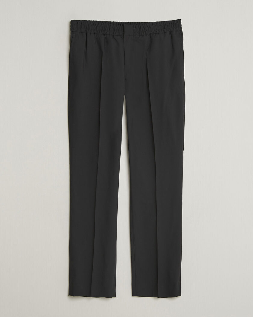 AMI Wool Drawstring Trousers Black – Nero