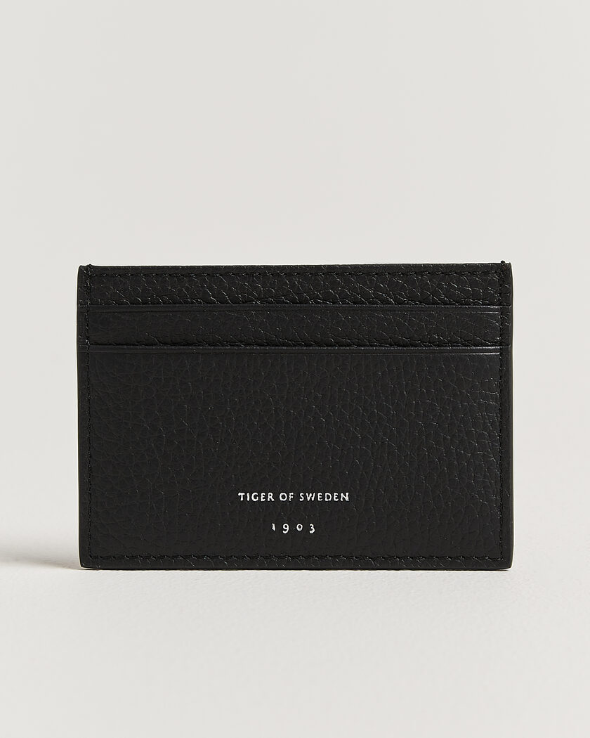 Tiger of Sweden Wharf Leather Card Holder Black – Nero