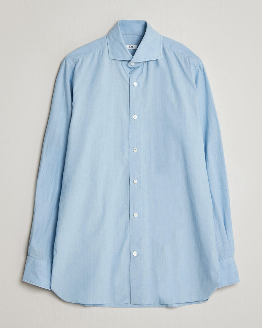 100Hands Light Cotton Voile Denim Shirt Blue – Blu
