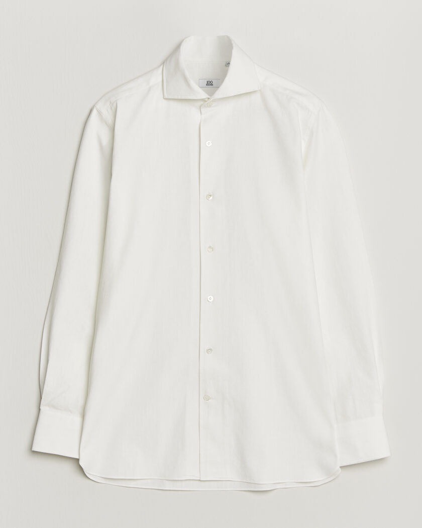 100Hands Washed Japanese Denim Shirt Off White – Bianco