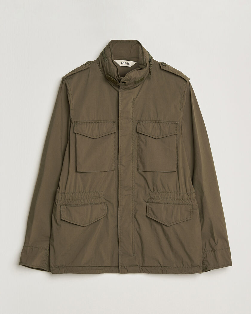Aspesi Lightweight Cotton Field Jacket Military – Verde