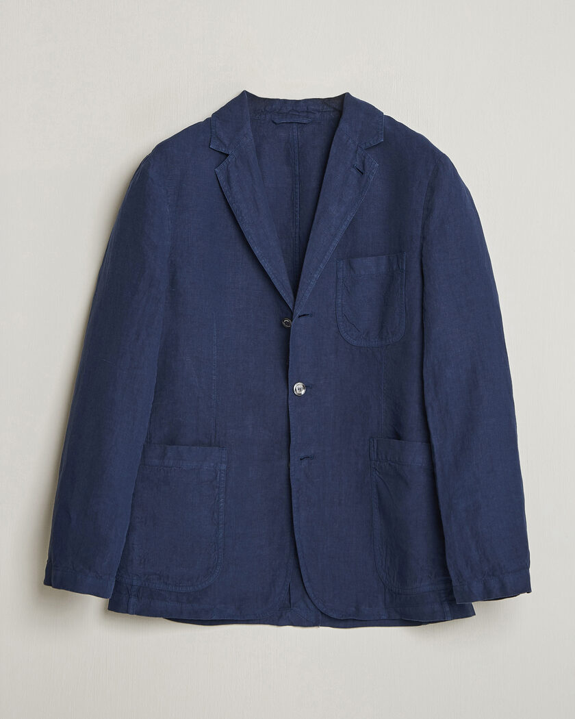 Aspesi Samuraki Linen Blazer Navy – Blu