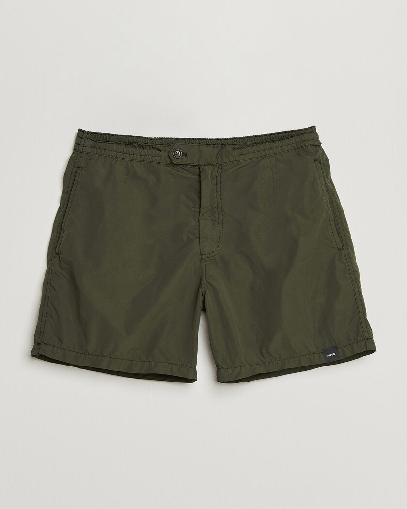 Aspesi Caprese Nylon Swim Trunks Military – Verde