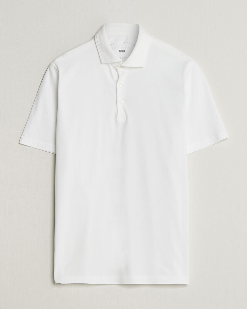 Fedeli Zero Organic Cotton Polo White – Bianco