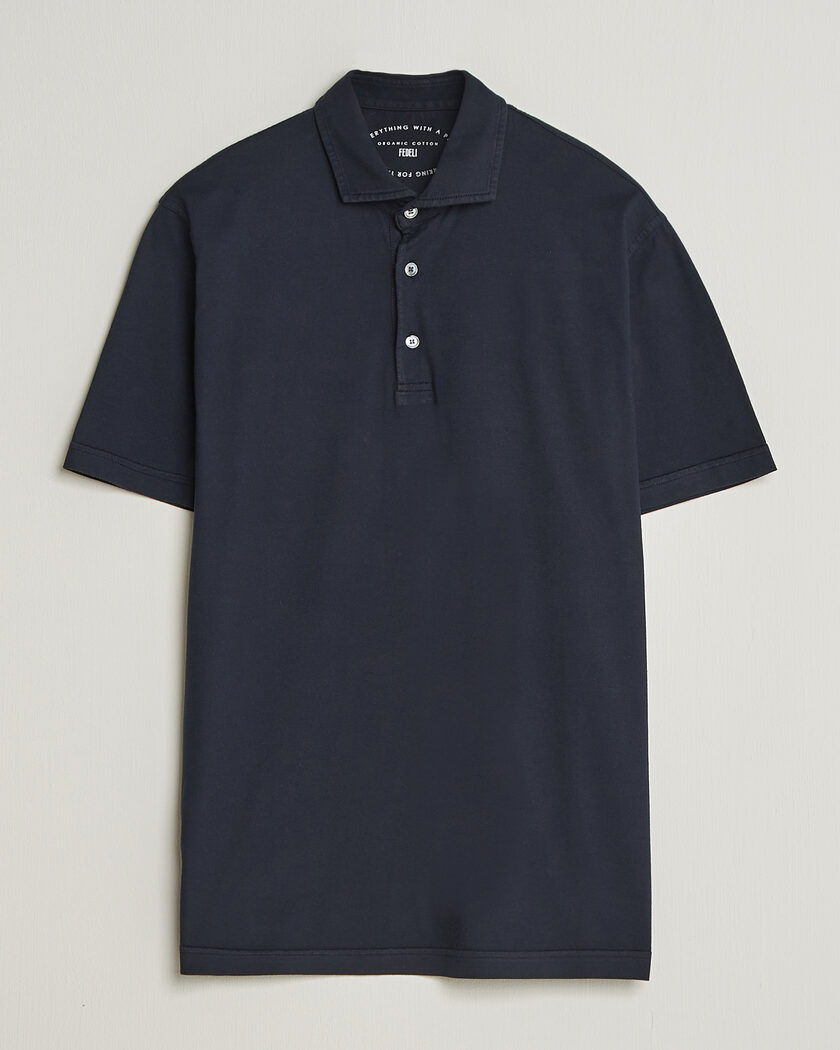 Fedeli Zero Organic Cotton Polo Navy – Blu