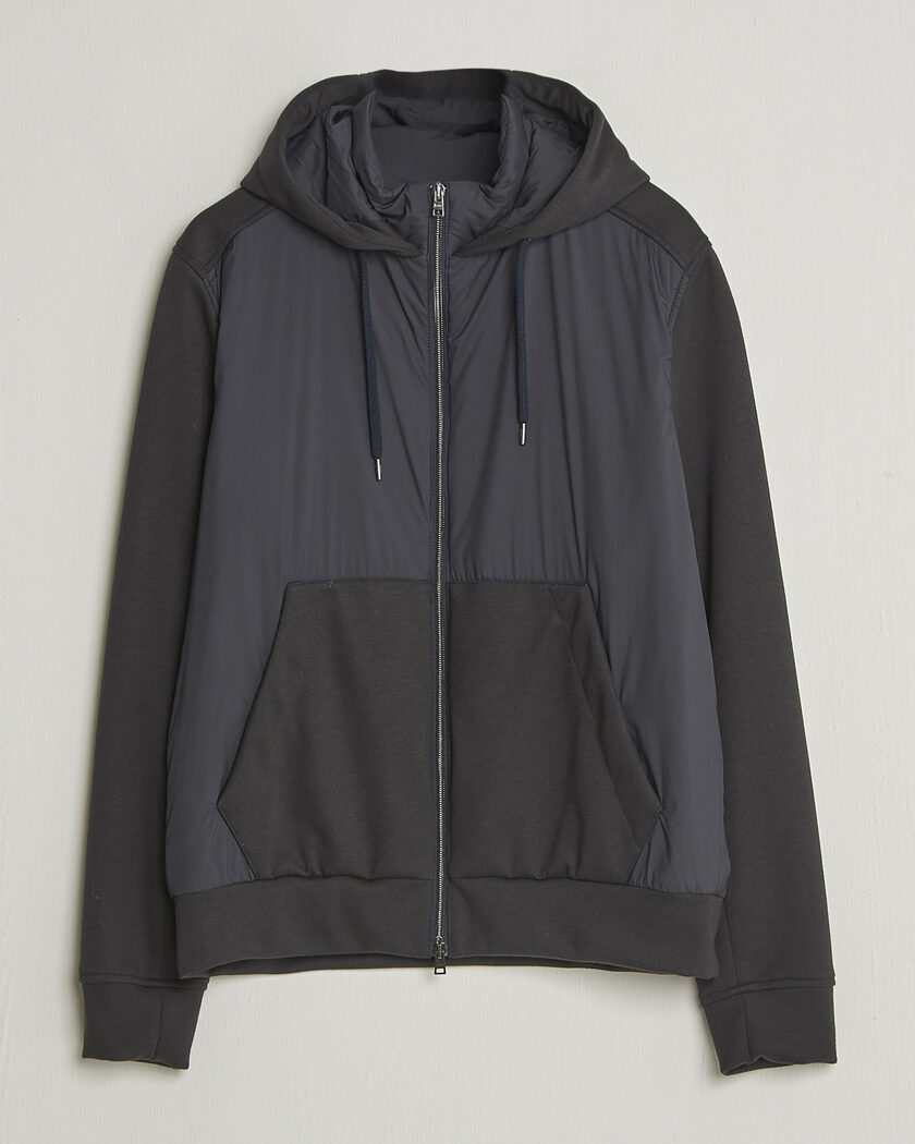 Herno Hooded Hybrid Jacket Navy – Blu
