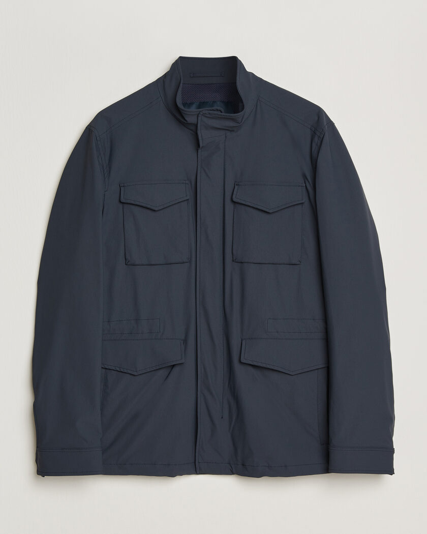 Herno Soft Nylon Field Jacket Navy – Blu