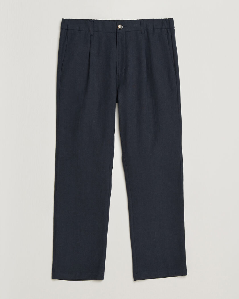 Herno Cotton/Linen Drawstring Pants Navy – Blu