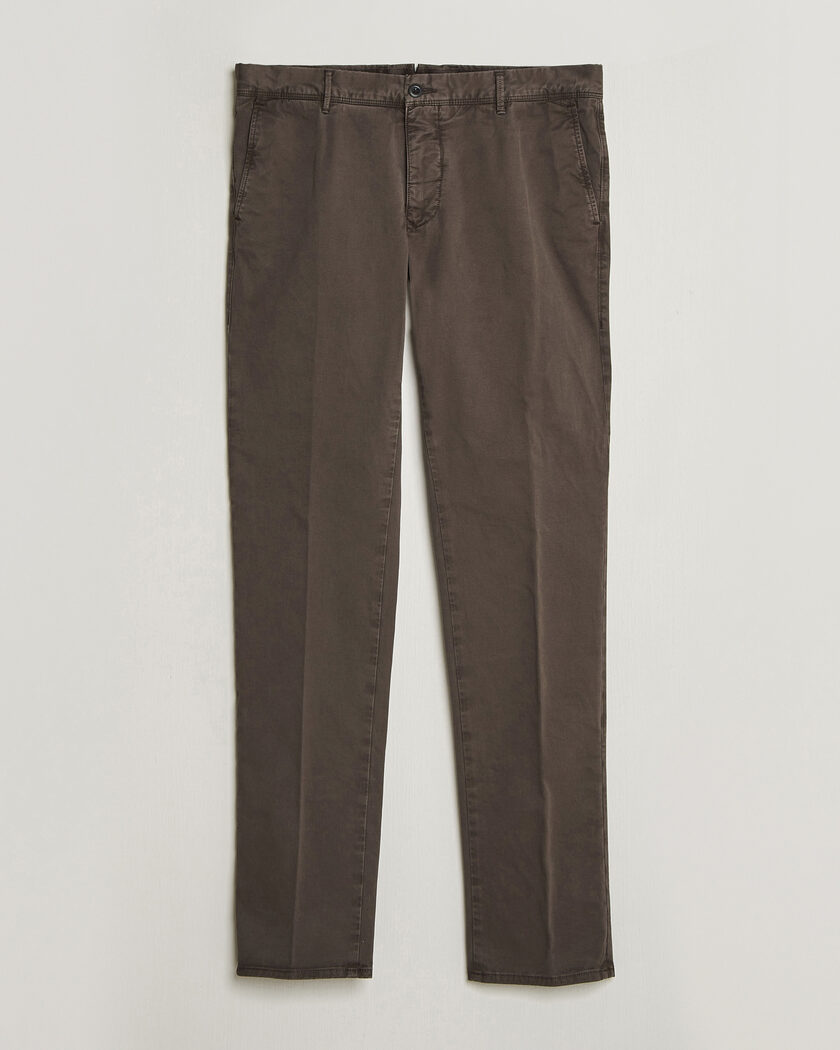 Incotex Slim Fit Garment Dyed Slacks Dark Brown – Marrone