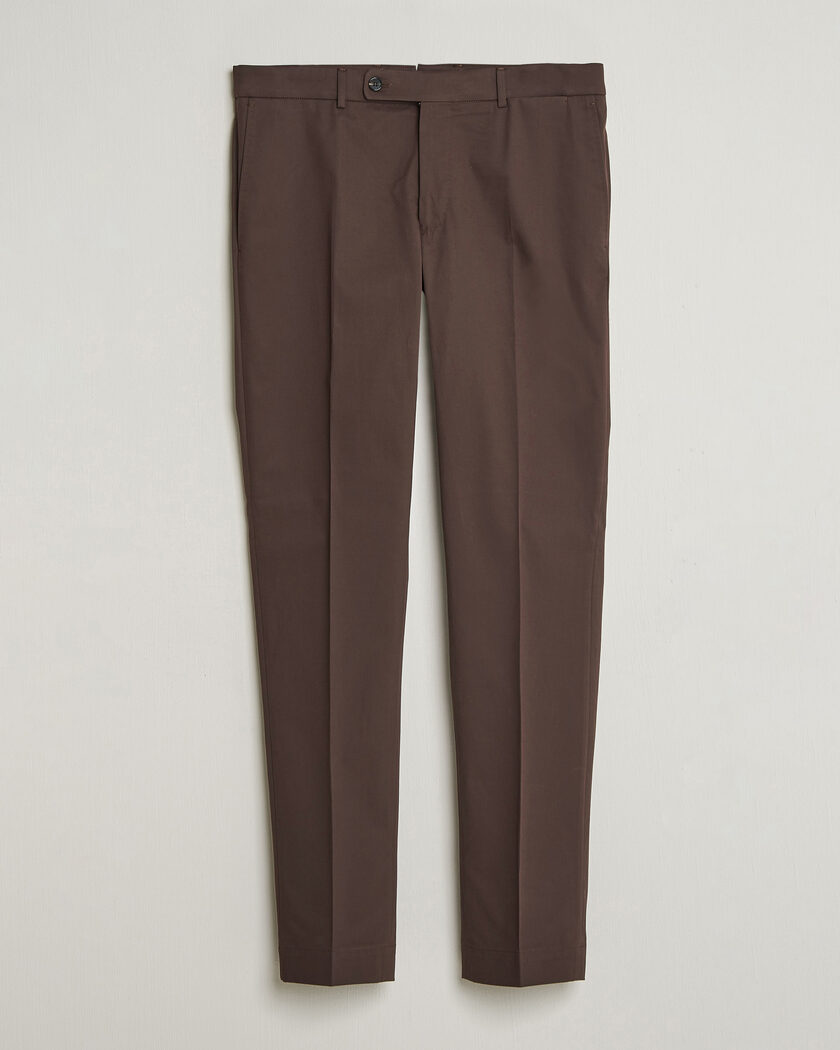  Incotex Regular Fit Flexgab Cotton Chinos Dark Brown – Marrone