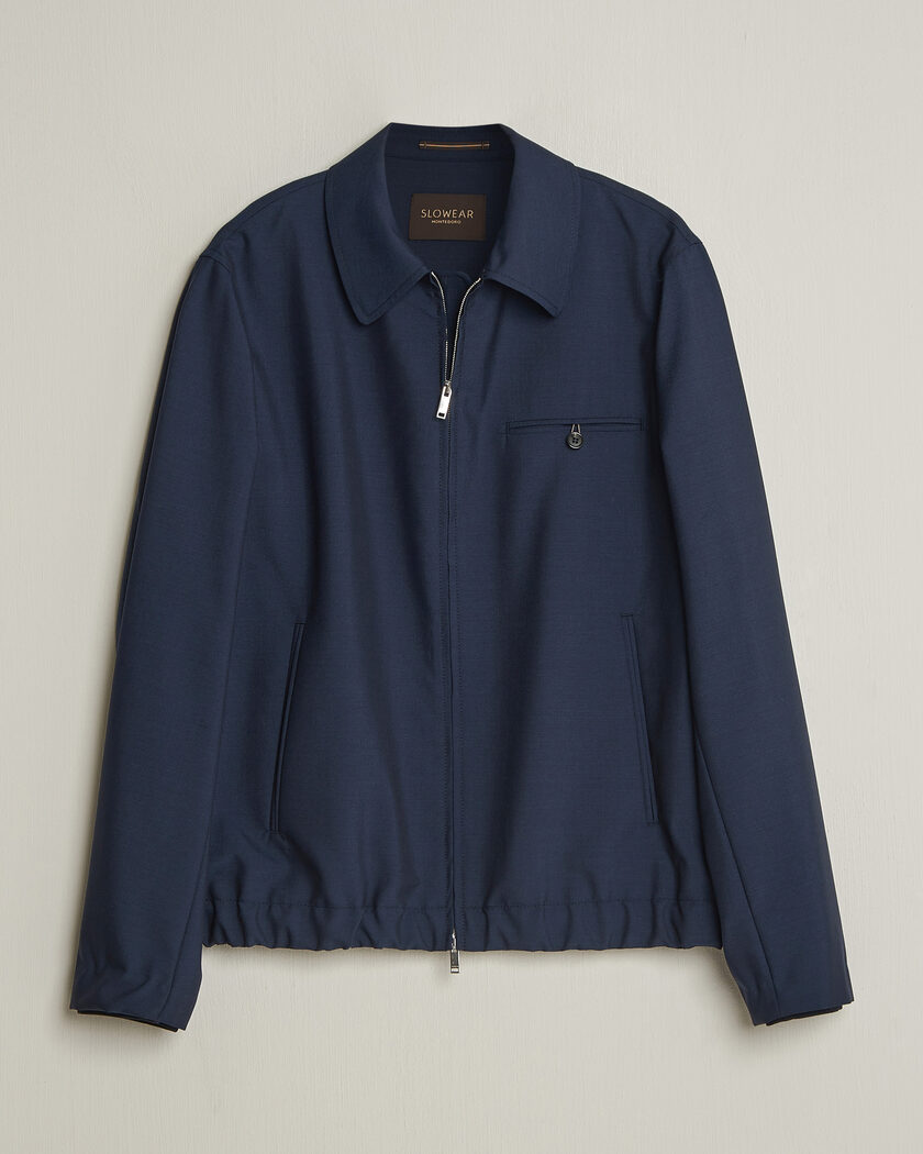 Incotex Primo Wool Shirt Jacket Navy – Blu
