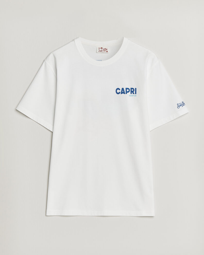 MC2 Saint Barth Back Printed Cotton T-Shirt Capri Summer – Bianco