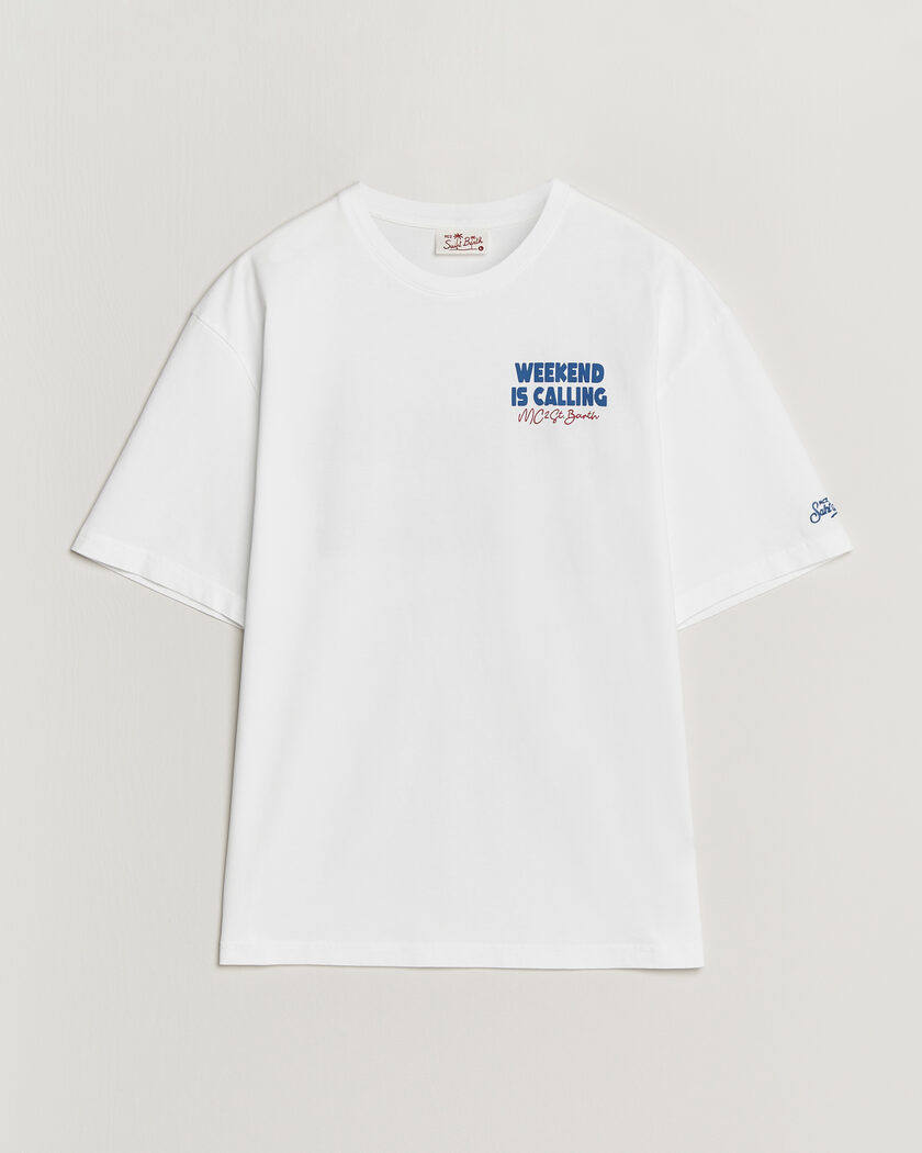 MC2 Saint Barth Back Printed Cotton T-Shirt Weekend Jet – Bianco