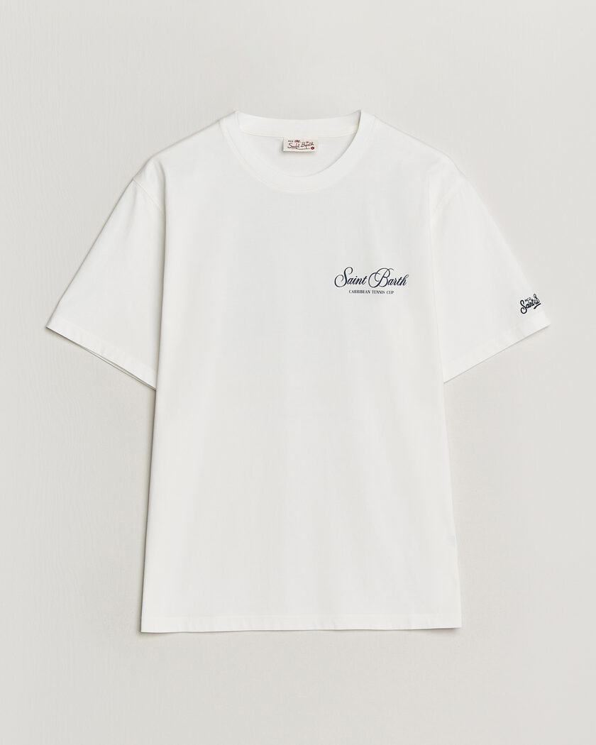 MC2 Saint Barth Back Printed Cotton T-Shirt Gustavia Cup – Bianco
