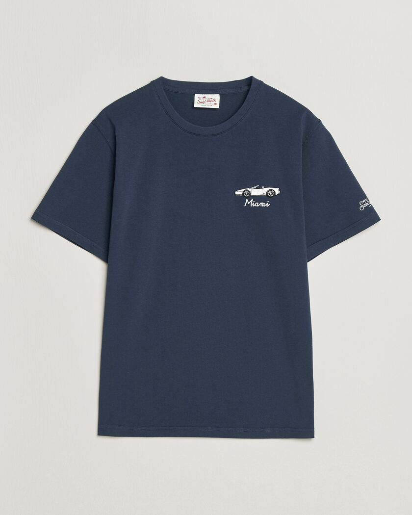 MC2 Saint Barth Printed Cotton T-Shirt Car Miami – Blu