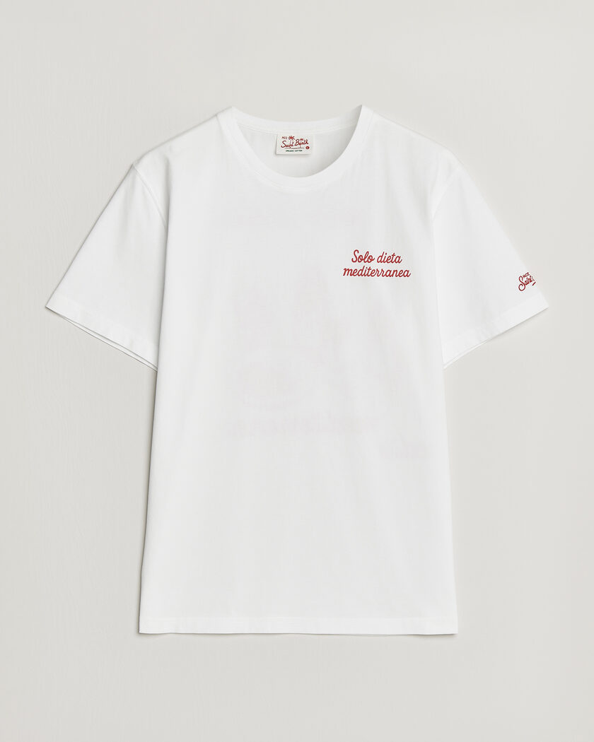 MC2 Saint Barth Back Printed Cotton T-Shirt Dieta Mediterranea – Bianco