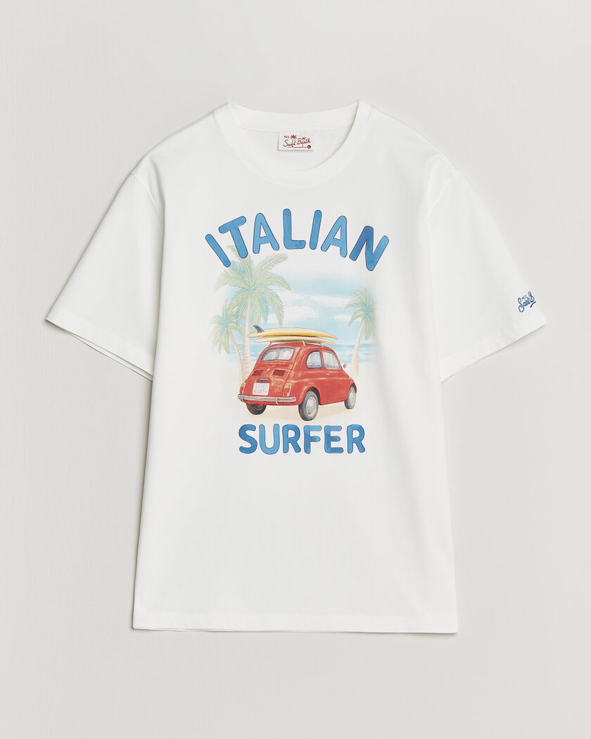 MC2 Saint Barth Printed Cotton T-Shirt Italian Surfer – Bianco