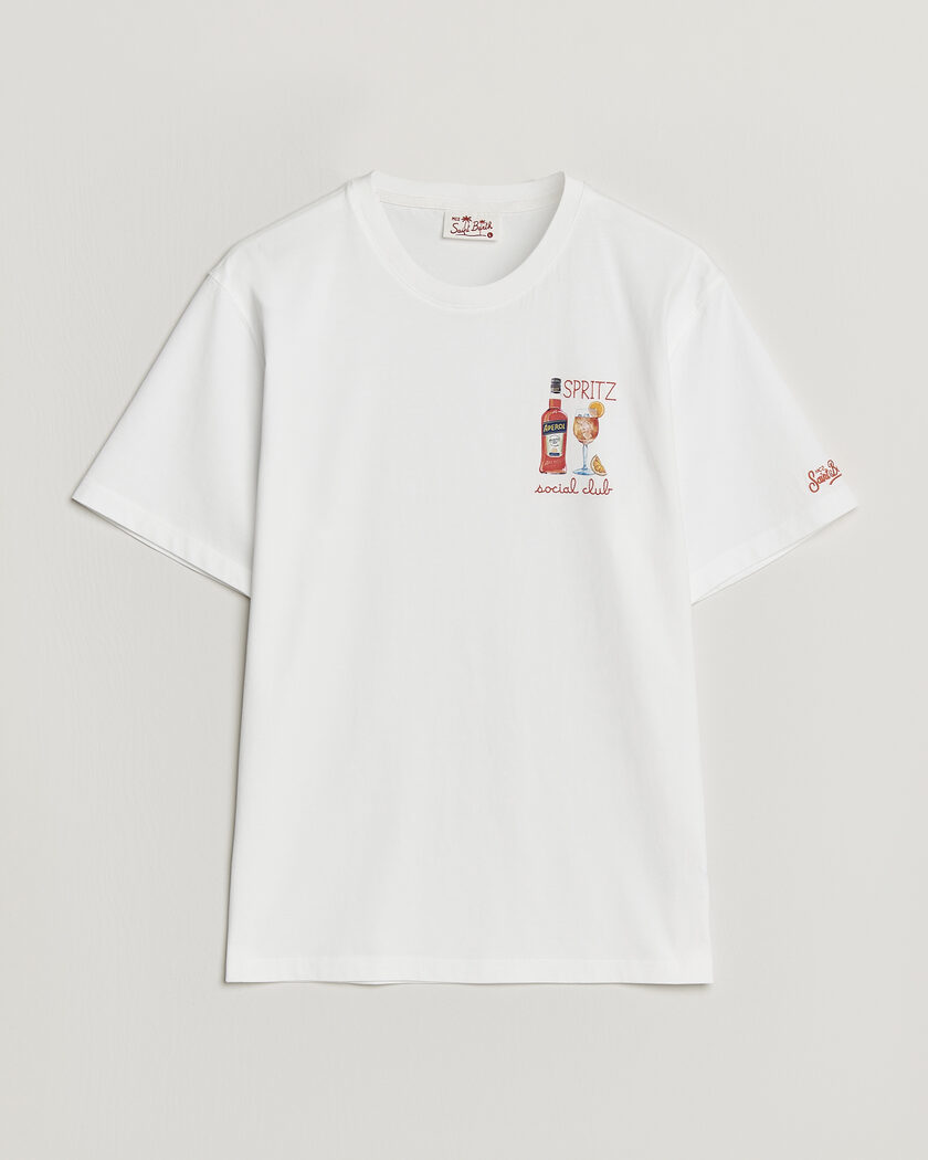 MC2 Saint Barth Printed Cotton T-Shirt Social Spritz – Bianco