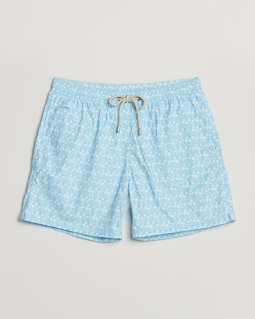 MC2 Saint Barth Printed Swim Shorts Blue Palms – Blu