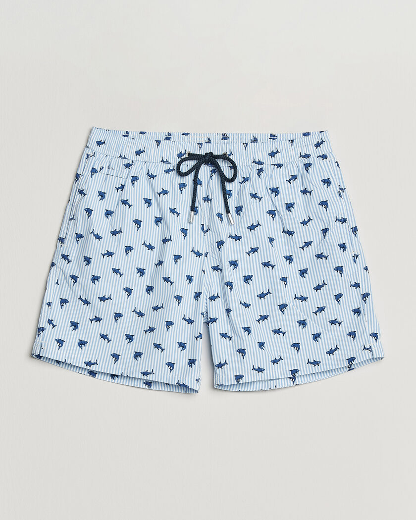 MC2 Saint Barth Printed Swim Shorts Blue Sharks – Blu