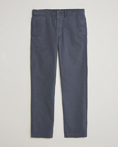 RRL Officers Flat Pants Navy – Blu