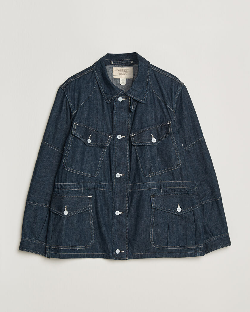 RRL Bannerman Denim Field Jacket Medium Wash – Blu