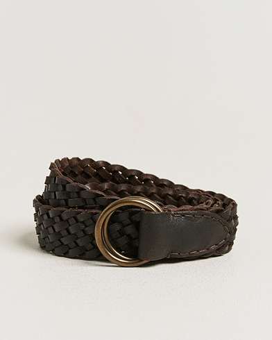 RRL Braided Belt Dark Brown – Marrone