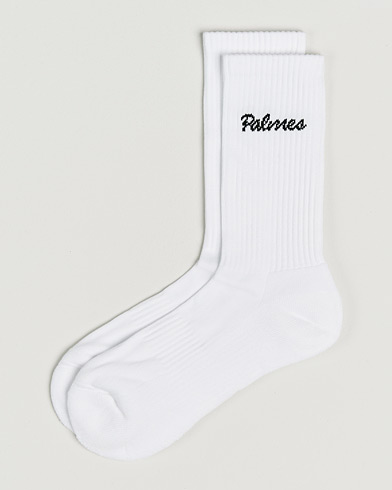 Palmes 2-Pack Stitch Socks White – Bianco