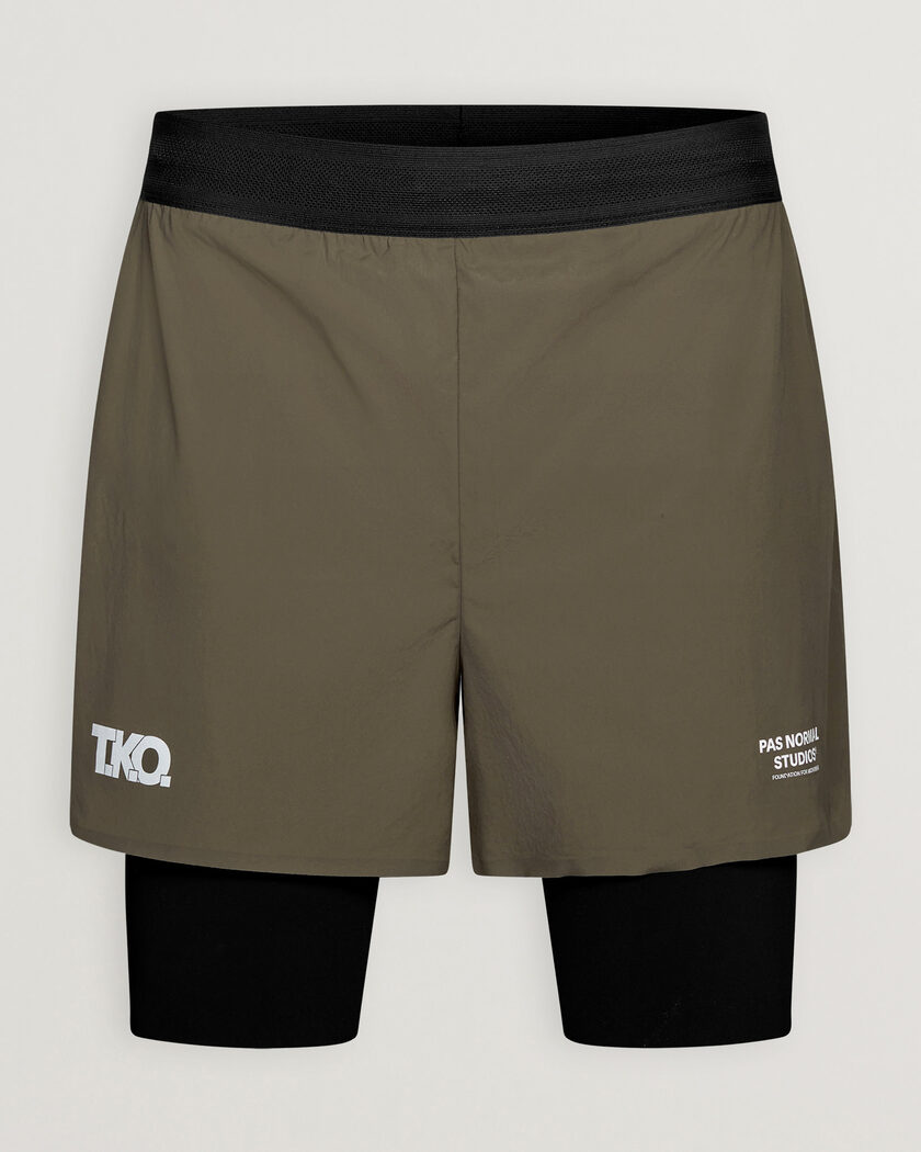 Pas Normal Studios TKO Balance 2-in-1 Shorts Dark Stone – Marrone