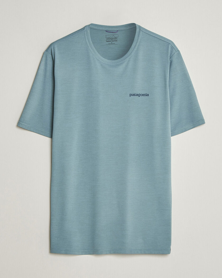 Patagonia Cap Cool Daily Logo T-Shirt Blue Sage – Blu