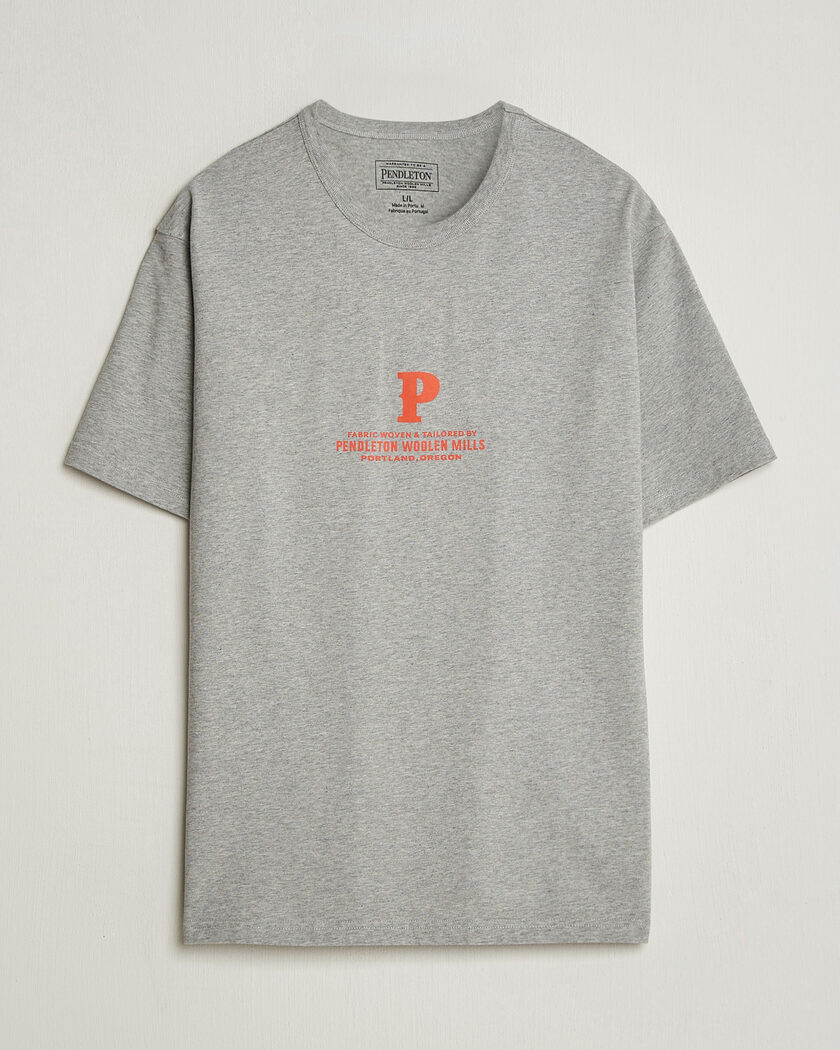 Pendleton Heavyweight P Tee Ash Heather Grey – Grigio