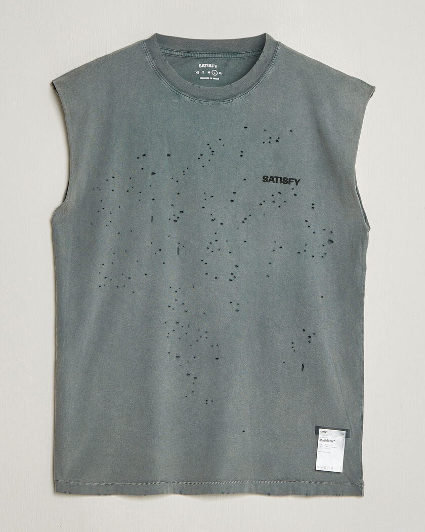 Satisfy MothTech Muscle Tee Faded Black – Nero